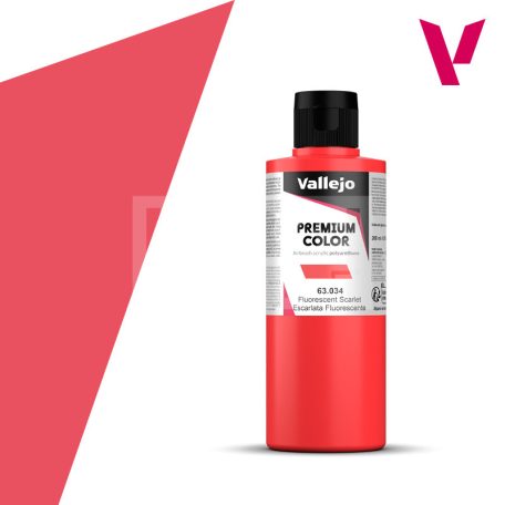 Vallejo Premium RC Colors Fluorescent Scarlet akrilffesték (200 ml) 63034V