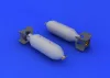 Eduard Accessories US 500Ib bombs - US 500Ib bomba – bombafegyverzet-készlet
