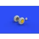 Eduard Accessories P-40 wheels w/pattern for Hasegawa - kerékkészlet