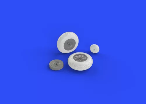 Eduard Accessories P-40 wheels w/pattern for Hasegawa - kerékkészlet