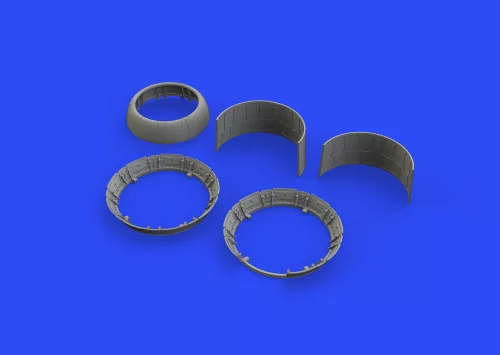 Eduard Accessories F4U-1 cowling w/alternate cooling flaps for  Tamiya - motorburkolat alternatív hűtőzsalukkal