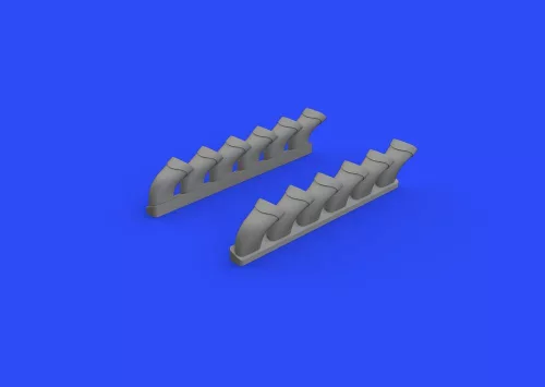 Eduard Accessories Spirfire Mk.IX exhaust stack-fishtail for Revell - halfarok típusú kipufogócsonkok