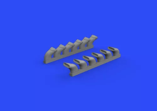 Eduard Accessories Spirfire Mk.IX exhaust stack-fishtail for Revell - halfarok típusú kipufogócsonkok