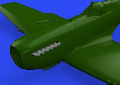 Eduard Accessories Spirfire Mk.IX exhaust stack-fishtail for Revell - halfarok típusú kipufogócsonkok