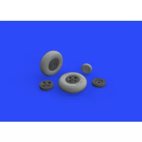   Eduard Accessories Spitfire Mk.IX wheels 4spoke w/smooth tire for Tamiya - kerékkészlet
