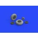Eduard Accessories Spitfire Mk.IX wheels 4spoke w/smooth tire for Tamiya - kerékkészlet