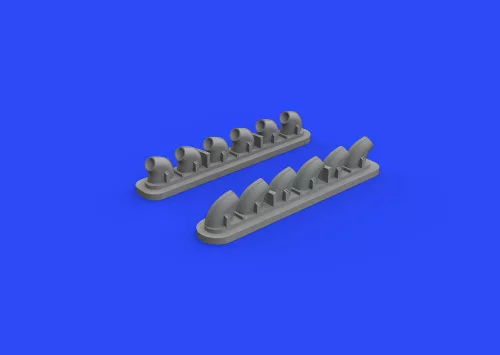 Eduard Accessories P-40E exhaust stacks for Hasegawa - kipufogócsonkok