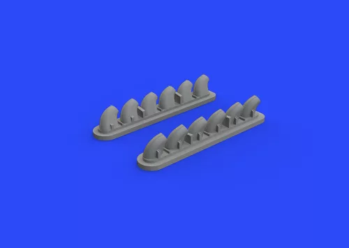 Eduard Accessories P-40E exhaust stacks for Hasegawa - kipufogócsonkok