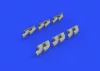 Eduard Accessories P-40 exhaust stacks fishtail f.Hasegawa - halfarok típusú kipufogócsonkok