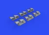 Eduard Accessories P-40 exhaust stacks fishtail f.Hasegawa - halfarok típusú kipufogócsonkok