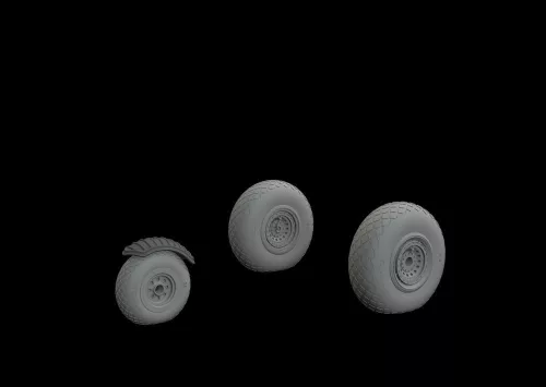 Eduard Accessories B-24 wheels (8spoke front wheel) for Hobby Boss - kerékkészlet
