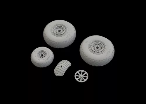 Eduard Accessories B-24 wheels (8spoke front wheel) for Hobby Boss - kerékkészlet