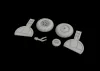 Eduard Accessories Bf 108 wheels spoked for Eduard - kerékkészlet