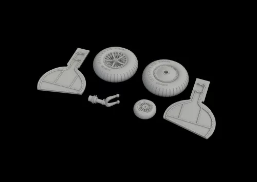 Eduard Accessories Bf 108 wheels spoked for Eduard - kerékkészlet