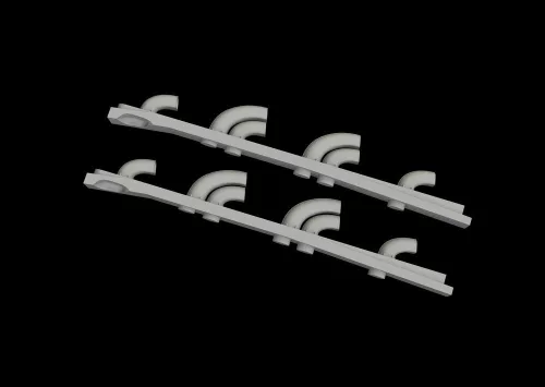 Eduard Accessories Yak-9T exhaust stacks PRINT for ICM - 3D nyomtatott kipufogócsonkok