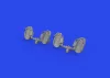 Eduard Accessories Bf 109E rudder pedals early PRINT 1/32 - oldalkormány-pedálok