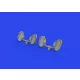 Eduard Accessories Bf 109E rudder pedals early PRINT 1/32 - oldalkormány-pedálok