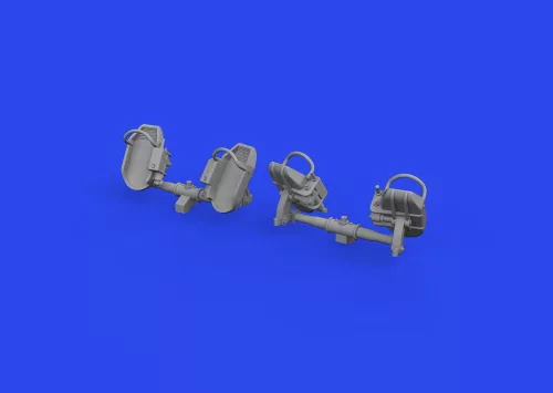 Eduard Accessories Bf 109E rudder pedals early PRINT 1/32 - oldalkormány-pedálok
