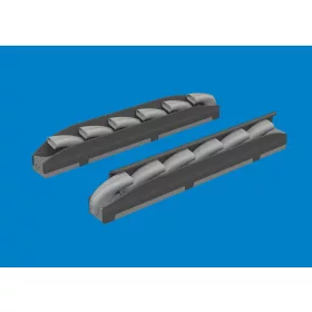   Eduard Accessories Bf 109K-4 exhaust stacks PRINT for Kotare - 3D nyomtatott kipufogócsonkok