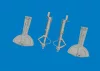 Eduard Accessories Bf 109G undercarriage legs PRINT for Revell - futómű-részletező készlet