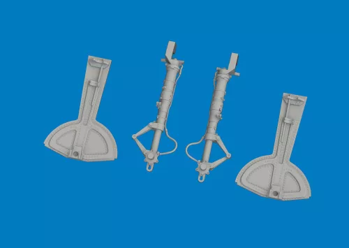 Eduard Accessories Bf 109G undercarriage legs PRINT for Revell - futómű-részletező készlet