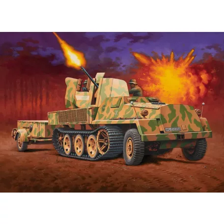 Revell Model Set sWS with Flak43 and Sd.Ah58 Ammo Trailer 1:72 harcjármű makett 63293R