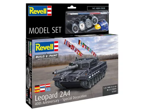 Revell Model Set Leopard 2A4 (40th Anniversary Special Livery) – 1:35 harckocsi makett