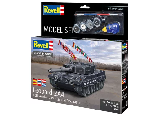 Revell Model Set Leopard 2A4 (40th Anniversary Special Livery) – 1:35 harckocsi makett