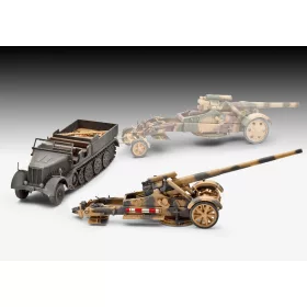   Revell Model Set Sd.Kfz. 9 Famo with 21 cm Mörser 18 or 17 cm Kanone 18 – 1:72 harcjármű makett