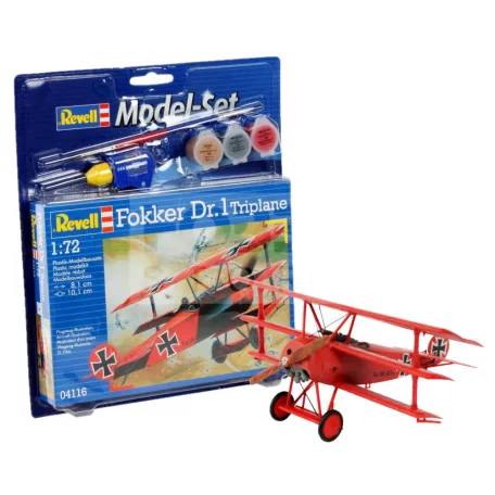 Revell Model Set Fokker Dr. 1 Triplane 1:72 repülő makett 64116R