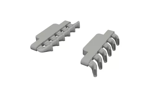 Eduard Accessories Spitfire Mk.IXe LööKplus w/ fishtail exhausts for Airfix - Spitfire Mk.IXe halfarkú kipufogókkal – komplett feljavító csomag