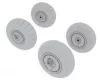 Eduard Accessories Bf 110 C/D main undercarriage wheels - futómű-részletező készlet