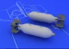 Eduard Accessories US 500lb bombs (2 pcs) - US 500lb bomba (2 pcs) – bombafegyverzet-készlet