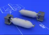 Eduard Accessories US 250lb bombs (2 pcs) - US 250lb bomba (2 pcs) – bombafegyverzet-készlet