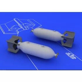   Eduard Accessories US 250lb bombs (2 pcs) - US 250lb bomba (2 pcs) – bombafegyverzet-készlet