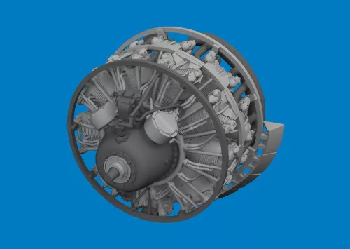 Eduard Accessories B-26B/C engines PRINT for ICM - 3D nyomtatott motorkészlet
