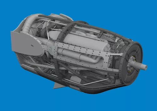 Eduard Accessories P-38F/G left engine PRINT - bal oldali 3D nyomtatott motorkészlet