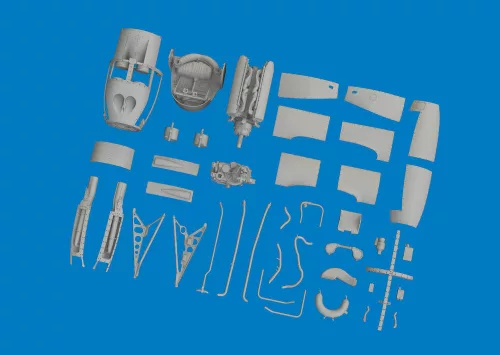 Eduard Accessories P-38F/G right engine PRINT  TAMIYA - jobb oldali 3D nyomtatott motorkészlet