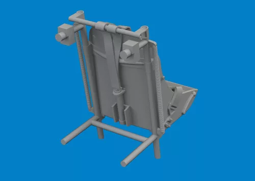 Eduard Accessories F4U-1A seat w/ integral belts PRINT - 3D nyomtatott ülés