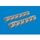 Eduard Accessories P-39 exhaust stacks fishtail PRINT - 3D nyomtatott halfarok típusú kipufogócsonkok