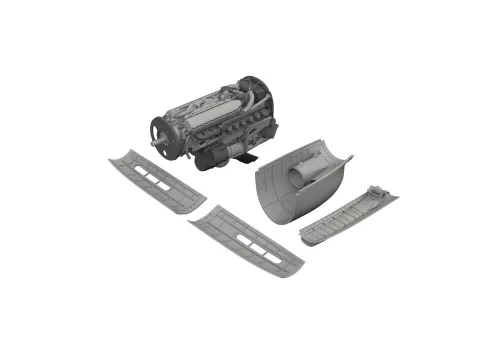 Eduard Accessories P-40E engine PRINT  EDUARD - 3D nyomtatott motorkészlet