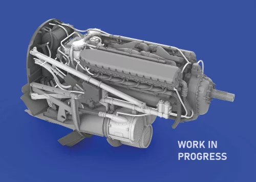 Eduard Accessories P-40E engine PRINT  EDUARD - 3D nyomtatott motorkészlet