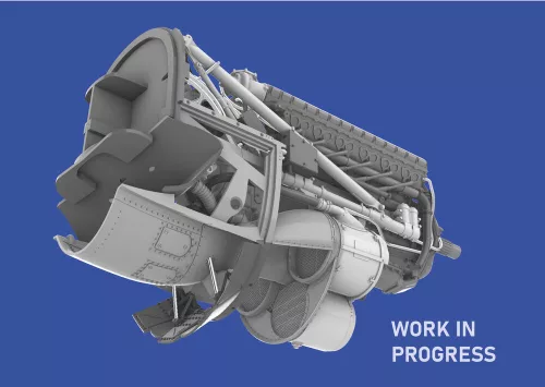 Eduard Accessories P-40E engine PRINT  EDUARD - 3D nyomtatott motorkészlet