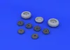 Eduard Accessories Me 262 wheels for Tamiya - kerékkészlet