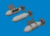 Eduard Accessories P-40 500lb M64 US bombs  EDUARD - P-40 500lb M64 US bomba – bombafegyverzet-készlet