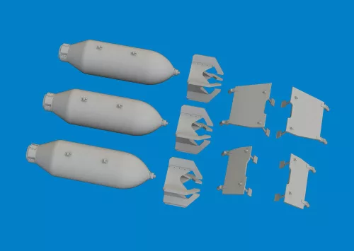 Eduard Accessories P-40 500lb M64 US bombs  EDUARD - P-40 500lb M64 US bomba – bombafegyverzet-készlet