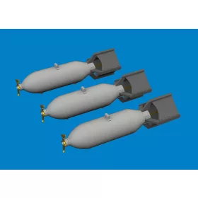   Eduard Accessories P-40 100lb M30 US bombs PRINT  EDUARD - P-40 100lb M30 US bomba – bombafegyverzet-készlet