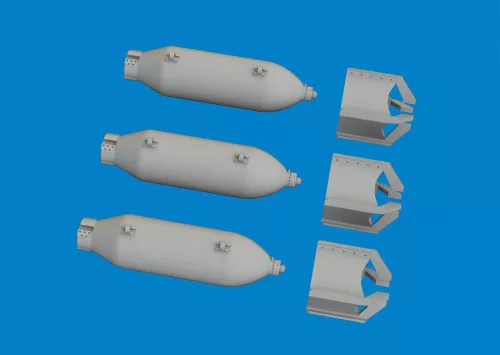 Eduard Accessories P-40 100lb M30 US bombs PRINT  EDUARD - P-40 100lb M30 US bomba – bombafegyverzet-készlet