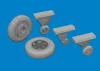 Eduard Accessories F4F-4 wheels late  ACADEMY - kerékkészlet