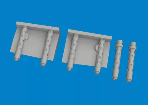 Eduard Accessories F4F-4 gun barrels PRINT  ACADEMY - 3D nyomtatott fegyvercsövek